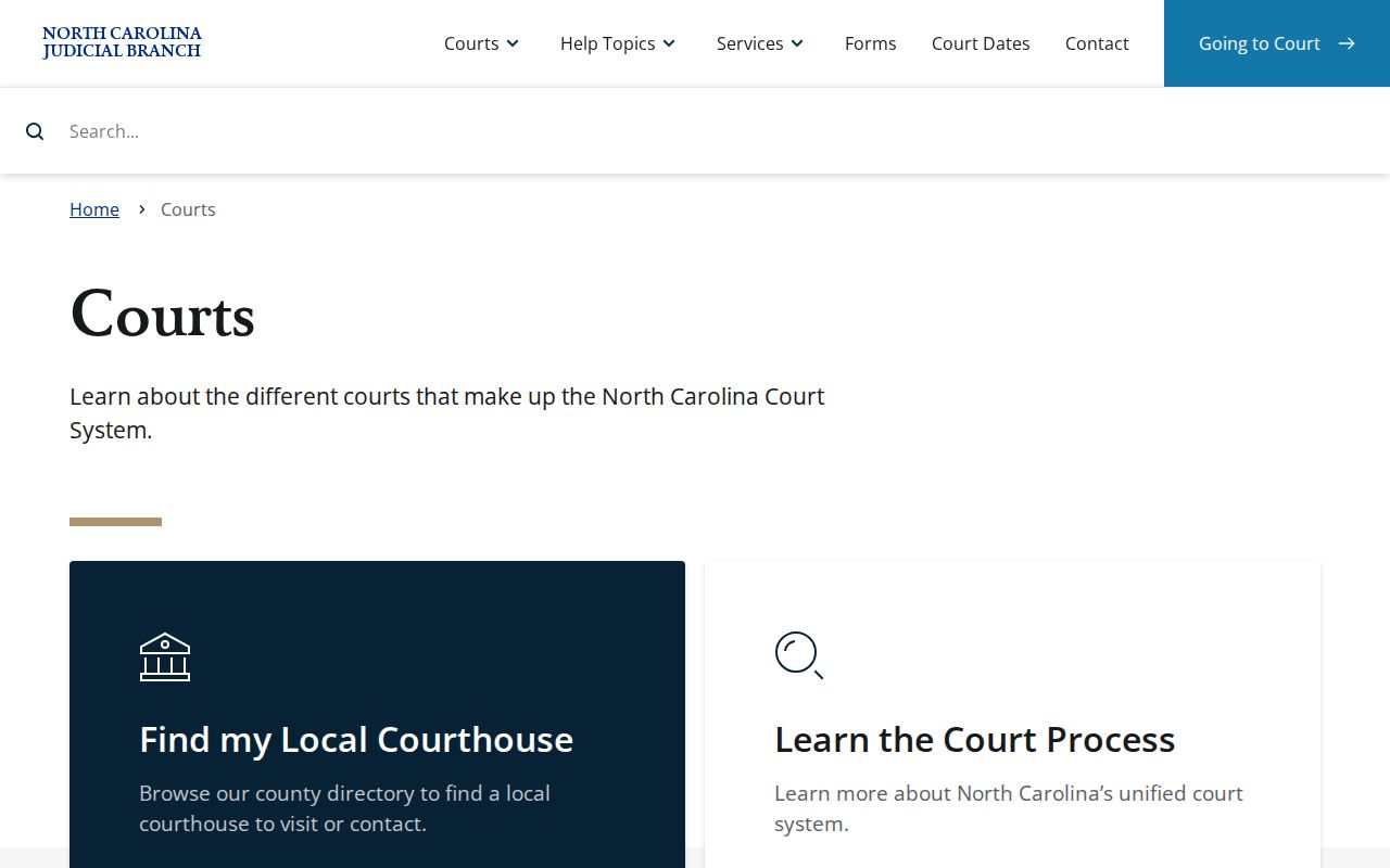 Person County court docket North Carolina court structure