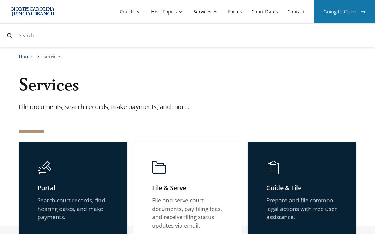 Person County court docket Judicial Branch services