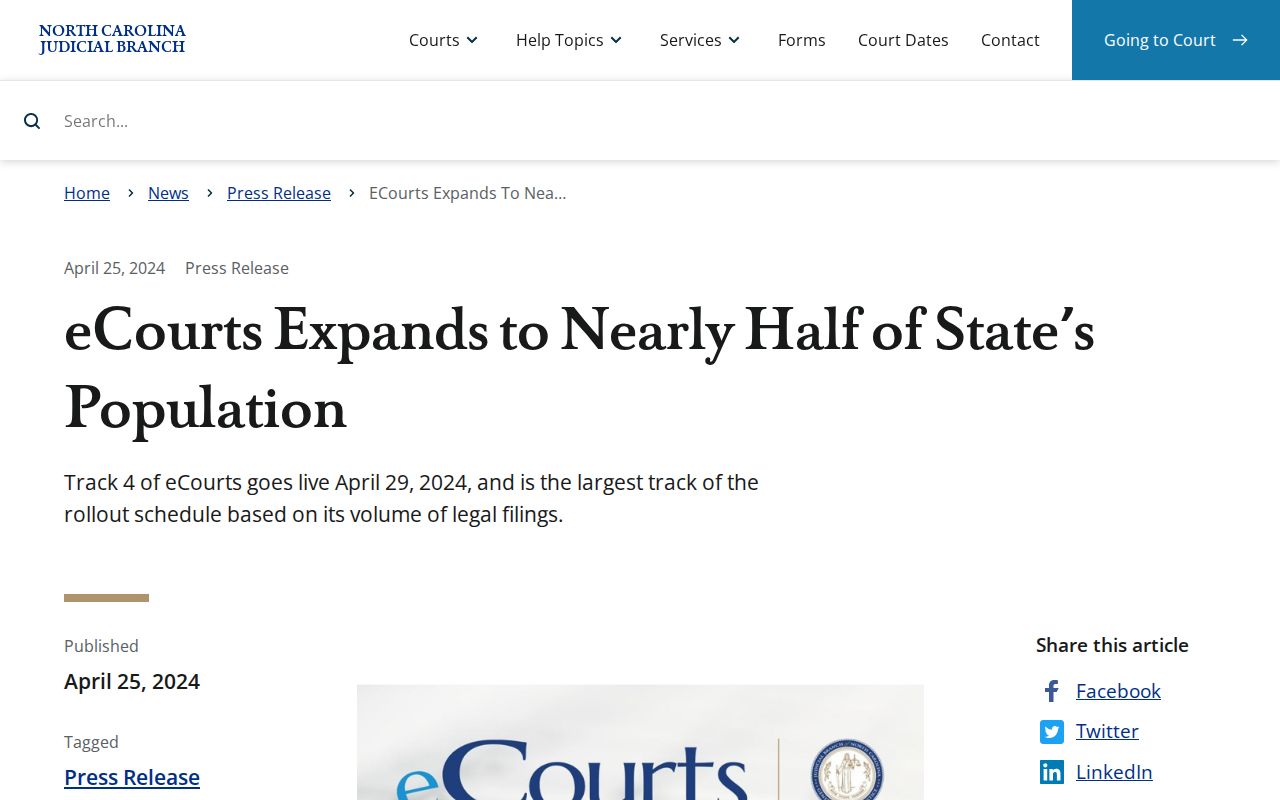 Person County court docket Track 4 eCourts expansion